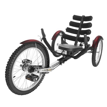Asa Products ASA Products Tri-301BK 20 in. Mobo Shift Three Wheel Cruiser - Black Tri-301BK